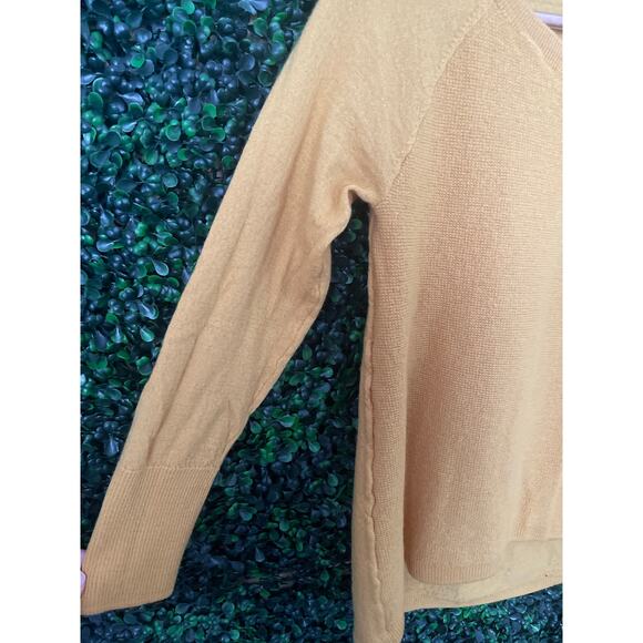 Max Studio blouse Soft Mustard Sweater Blouse Size L Wool - Picture 3 of 6